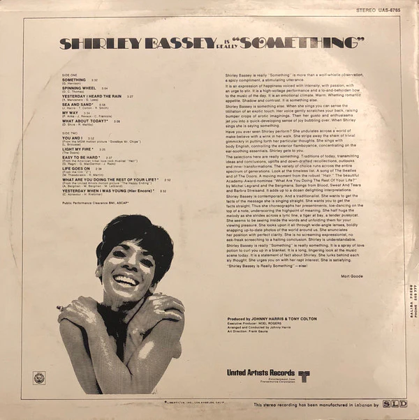 Shirley Bassey - Something / Shirley Bassey Is Really Something (LP, Album, Mono) - Image 2