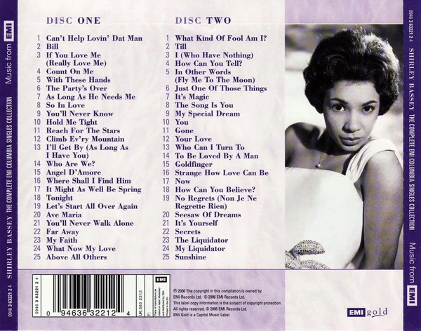 Shirley Bassey - The Complete EMI Columbia Singles Collection (2xCD, Comp, RM) - Image 2