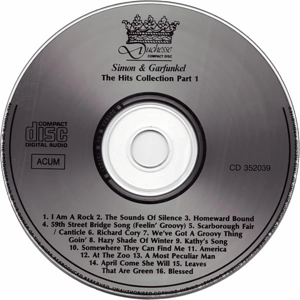 Simon & Garfunkel - The Hits Collection Part 1 (CD, Comp) - Image 3