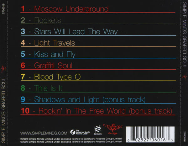 Simple Minds - Graffiti Soul (CD, Album) - Image 4