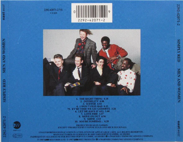 Simply Red - Men And Women (CD, Album, RE) - Image 4
