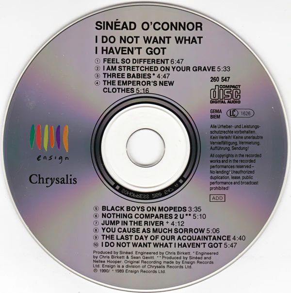 Sinéad O'Connor - I Do Not Want What I Haven't Got (CD, Album) - Image 3