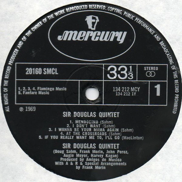 Sir Douglas Quintet - Mendocino (LP, Album) - Image 3