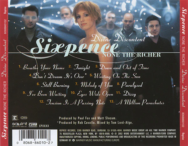 Sixpence None The Richer - Divine Discontent (CD, Album) - Image 2