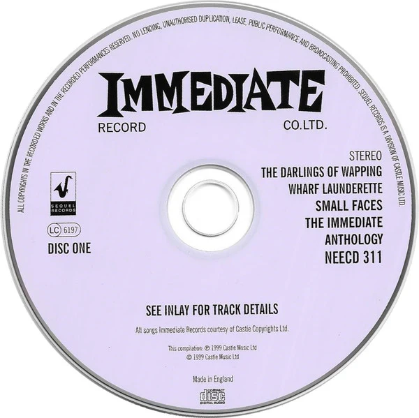 Small Faces - The Darlings Of Wapping Wharf Launderette - The Immediate Anthology (2xCD, Comp, RM) - Image 3