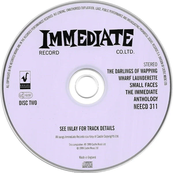 Small Faces - The Darlings Of Wapping Wharf Launderette - The Immediate Anthology (2xCD, Comp, RM) - Image 4