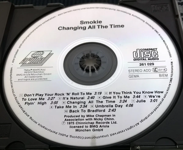 Smokey* - Changing All The Time (CD, Album, RE) - Image 3