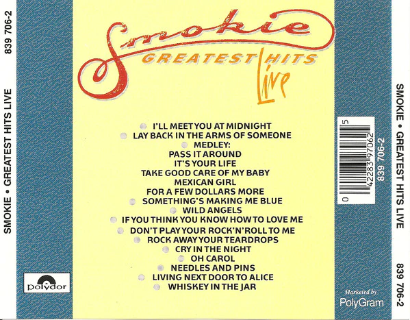 Smokie - Greatest Hits Live (CD, Album) - Image 2