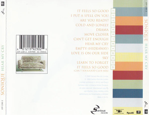 Sonique - Hear My Cry (CD, Album) - Image 2