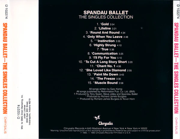 Spandau Ballet - The Singles Collection (CD, Comp, Club) - Image 4