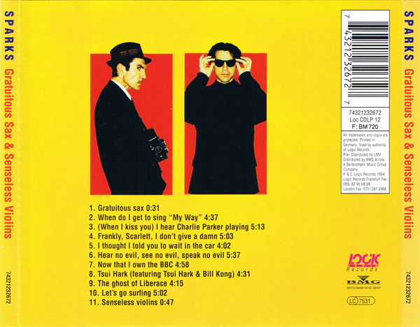 Sparks - Gratuitous Sax & Senseless Violins (CD, Album) - Image 2