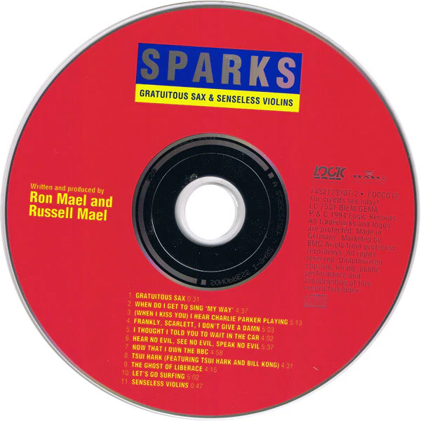 Sparks - Gratuitous Sax & Senseless Violins (CD, Album) - Image 3