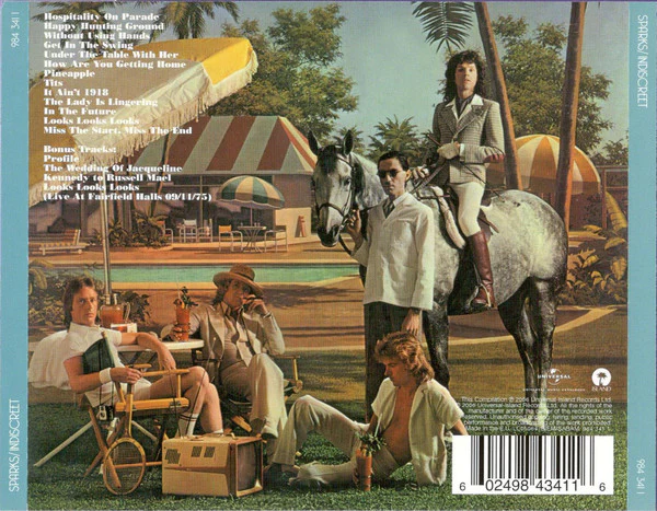 Sparks - Indiscreet (CD, Album, RE, RM) - Image 2