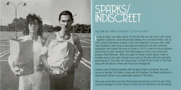 Sparks - Indiscreet (CD, Album, RE, RM) - Image 5