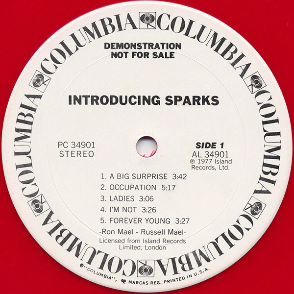 Sparks - Introducing Sparks (LP, Album, Promo, Red) - Image 3
