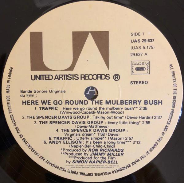 Spencer Davis Group* / Traffic - Nostalgia Volume 4 - Original Soundtrack Of The Film "Here We Go Round The Mulberry Bush" (LP, Album, RE) - Image 3