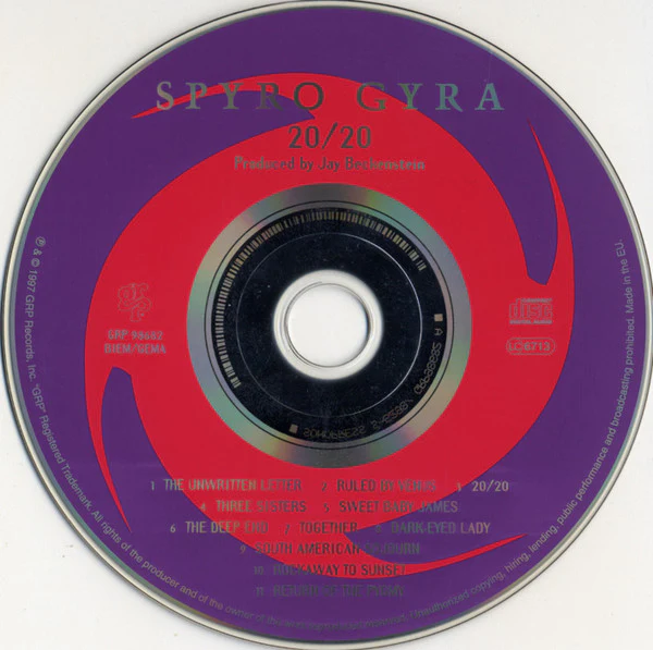 Spyro Gyra - 20/20 (CD, Album, Ltd, Len) - Image 3