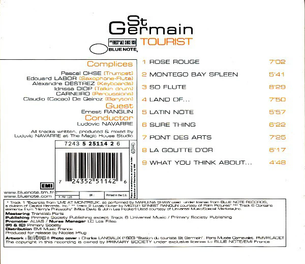 St Germain - Tourist (CD, Album, Dig) - Image 2