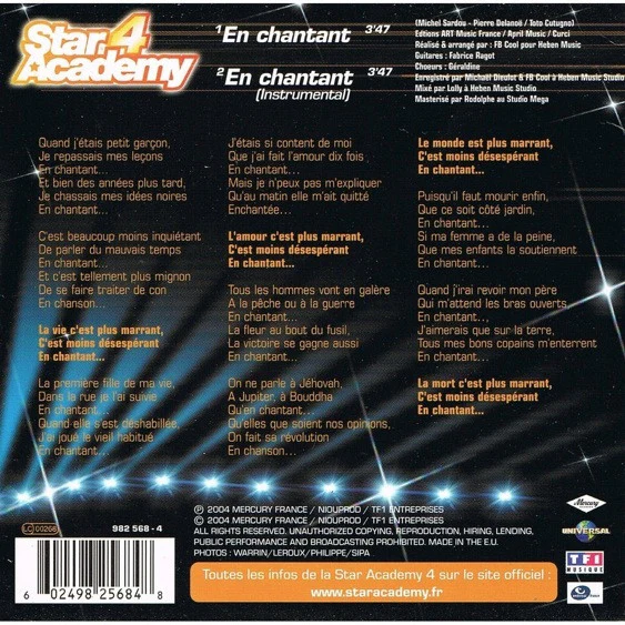 Star Academy 4* - En Chantant (CD, Single) - Image 2