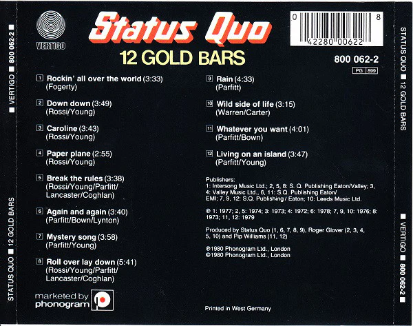 Status Quo - 12 Gold Bars (CD, Comp, RE, RP) - Image 2