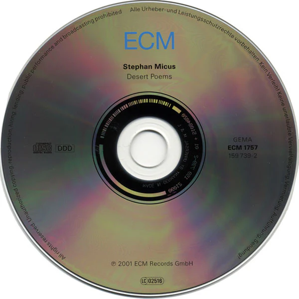 Stephan Micus - Desert Poems (CD, Album) - Image 4