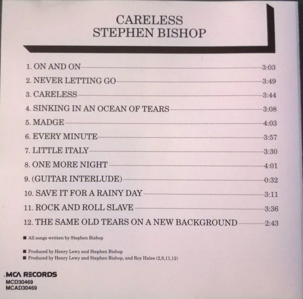 Stephen Bishop - Careless (CD, Album, RE) - Image 4