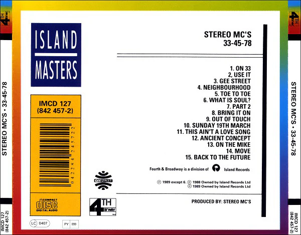 Stereo MC's - 33 45 78 (CD, Album) - Image 3