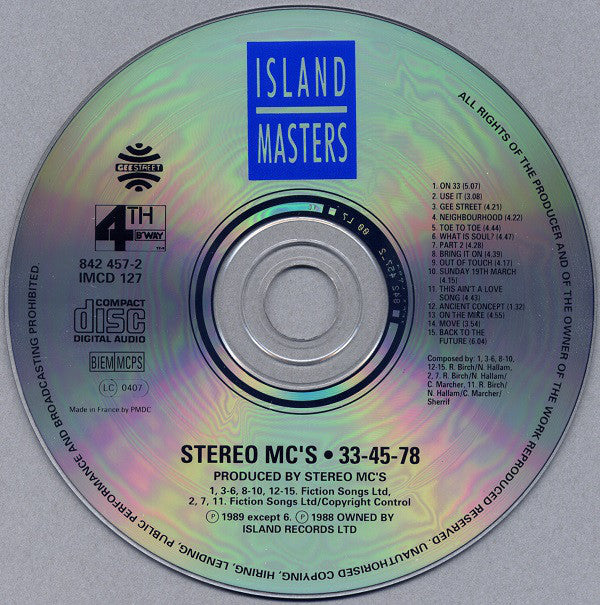Stereo MC's - 33 45 78 (CD, Album) - Image 5