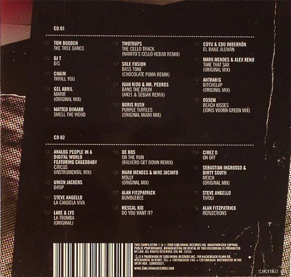 Steve Angello - Subliminal Sessions Winter 2009 (2xCD, Comp, Mixed) - Image 2