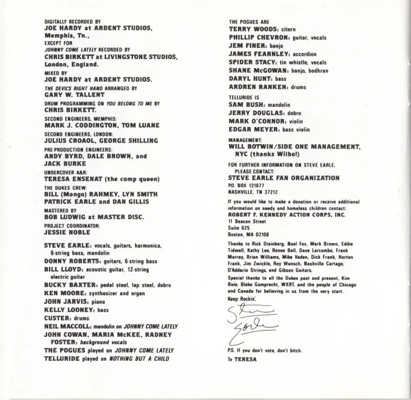 Steve Earle - Copperhead Road (CD, Album) - Image 2
