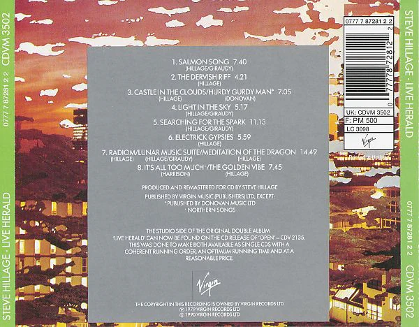 Steve Hillage - Live Herald (CD, Album, RE, RM) - Image 4