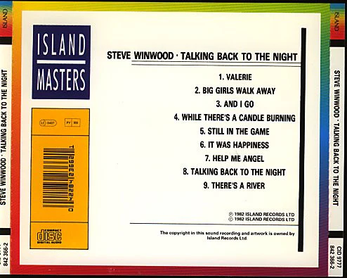 Steve Winwood - Talking Back To The Night (CD, Album, RE) - Image 3