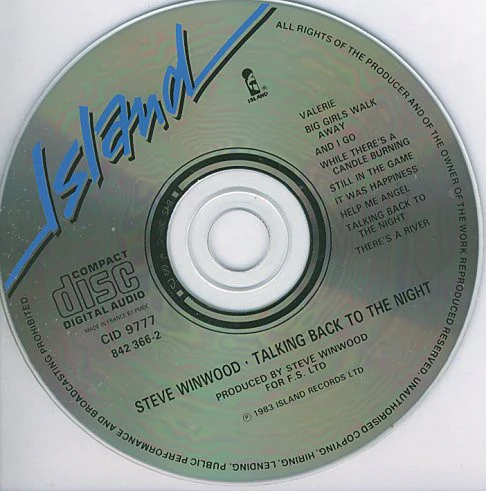 Steve Winwood - Talking Back To The Night (CD, Album, RE) - Image 4