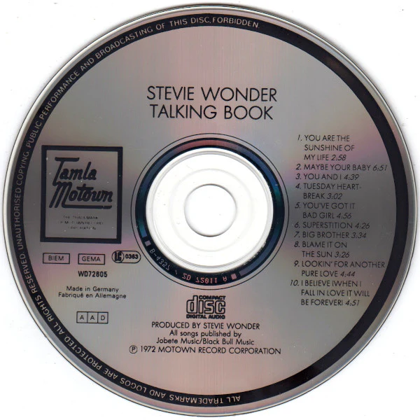 Stevie Wonder - Talking Book (CD, Album, RE) - Image 3