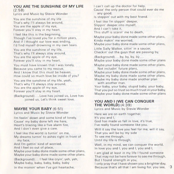 Stevie Wonder - Talking Book (CD, Album, RE) - Image 4