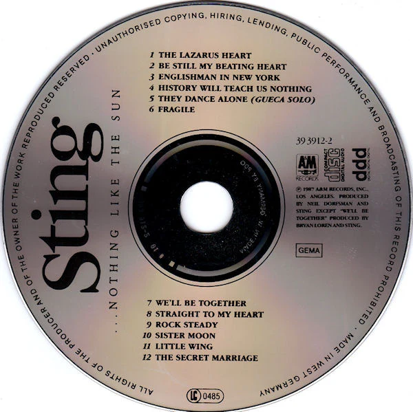 Sting - ...Nothing Like The Sun (CD, Album) - Image 3