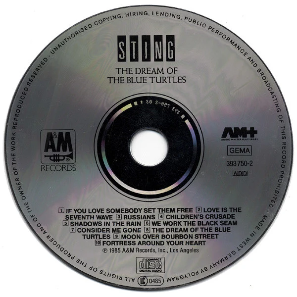Sting - The Dream Of The Blue Turtles (CD, Album) - Image 4