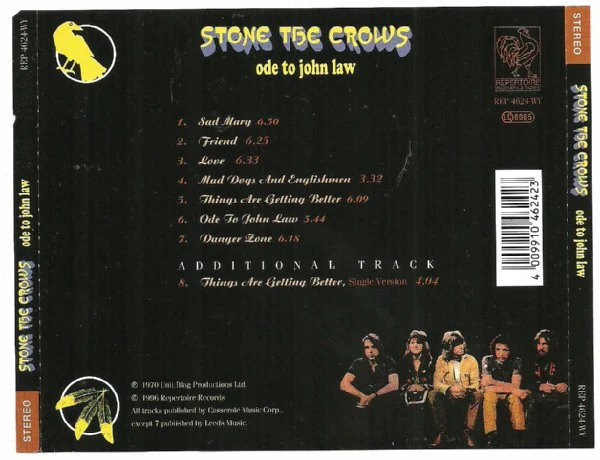 Stone The Crows - Ode To John Law (CD, Album, RE) - Image 2