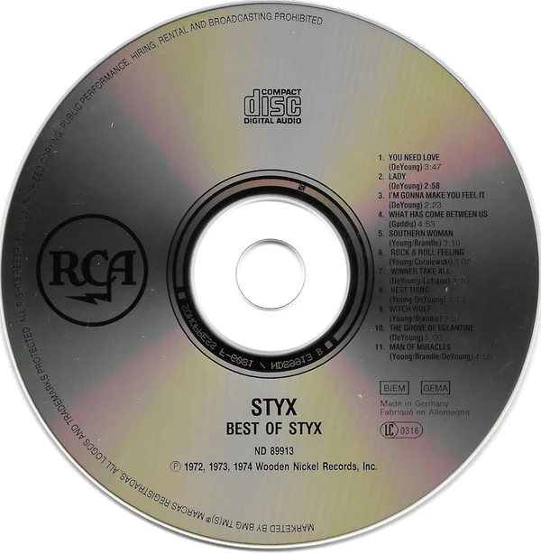 Styx - Best Of Styx (CD, Comp, RE, RM) - Image 3