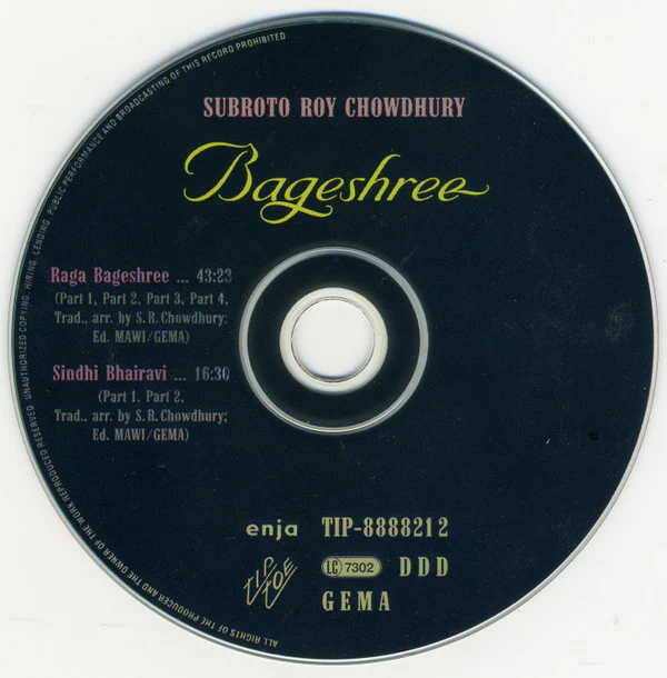 Subroto Roy Chowdhury - Bageshree (CD, Album) - Image 3