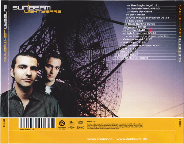Sunbeam - Lightyears (CD, Album, Comp, P/Mixed) - Image 3