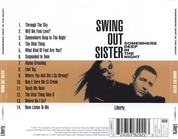 Swing Out Sister - Somewhere Deep In The Night (CD, Album) - Image 2