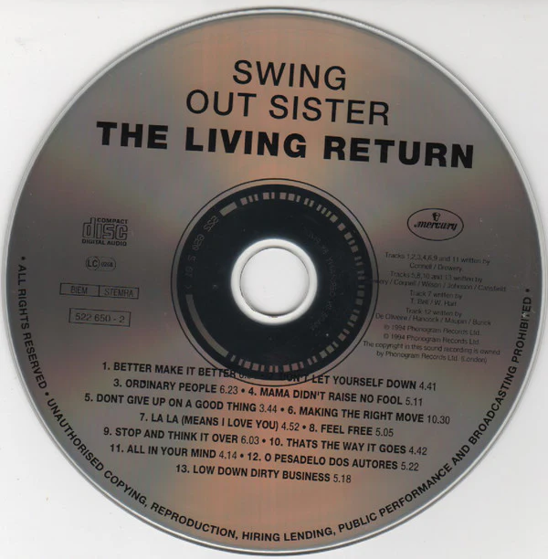 Swing Out Sister - The Living Return (CD, Album + CD + Ltd) - Image 3