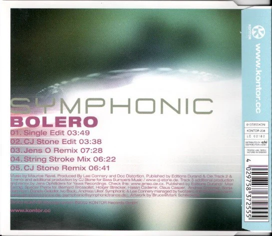 Symphonic - Bolero (CD, Maxi) - Image 2
