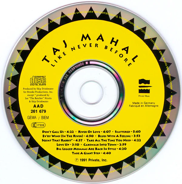 Taj Mahal - Like Never Before (CD, Album) - Image 3