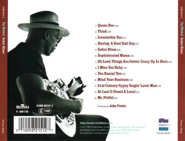 Taj Mahal - Señor Blues (CD, Album) - Image 2