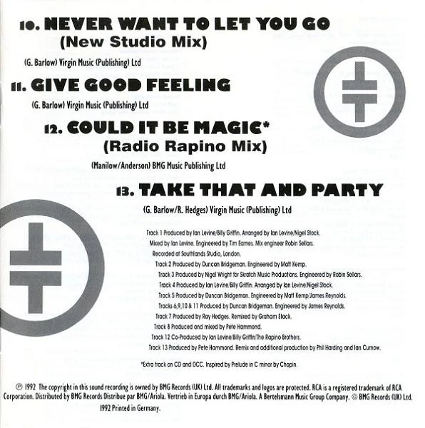 Take That - Take That & Party (CD, Album, RE) - Image 5