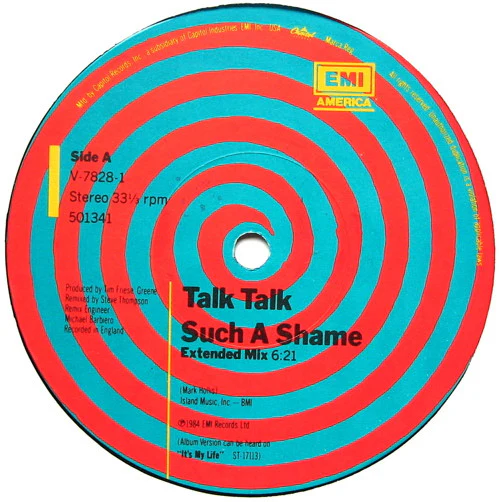 Talk Talk - Such A Shame (Extended Mix) (12", Single, Win) - Image 3