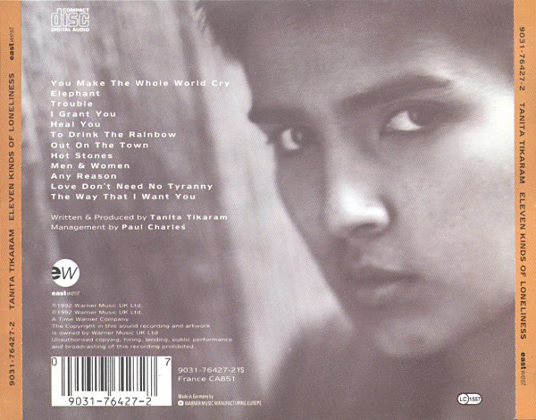 Tanita Tikaram - Eleven Kinds Of Loneliness (CD, Album) - Image 2