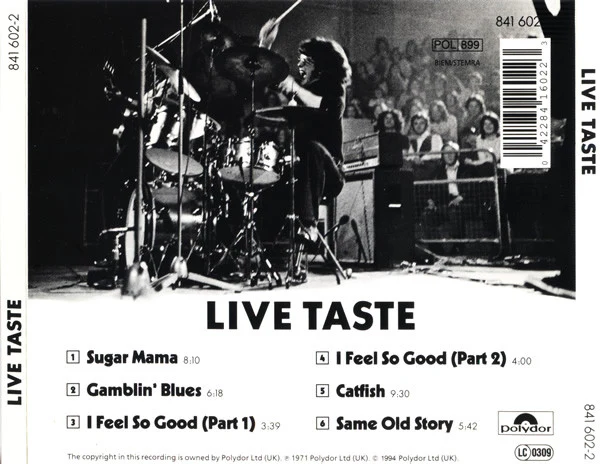 Taste (2) - Live Taste (CD, Album, RE) - Image 2